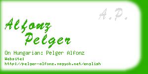 alfonz pelger business card